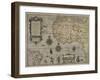 Map of Africa and Brazil, Amsterdam, ca. 1595-Petrus Plancius-Framed Giclee Print