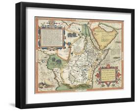 Map of Africa and the Arabian Peninsula-Abraham Ortelius-Framed Giclee Print