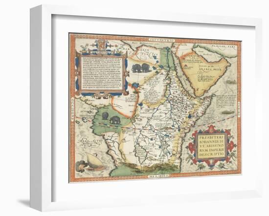 Map of Africa and the Arabian Peninsula-Abraham Ortelius-Framed Giclee Print