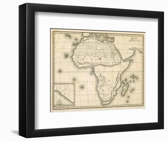 Map of Africa, c.1839-Samuel Augustus Mitchell-Framed Art Print
