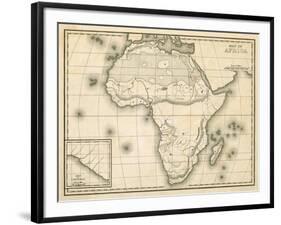 Map of Africa, c.1839-Samuel Augustus Mitchell-Framed Art Print