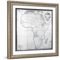 Map of Africa, Engraved by Guillaume Delahaye, 1749-French School-Framed Giclee Print