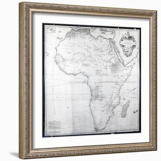 Map of Africa, Engraved by Guillaume Delahaye, 1749-French School-Framed Giclee Print