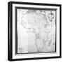 Map of Africa, Engraved by Guillaume Delahaye, 1749-French School-Framed Giclee Print