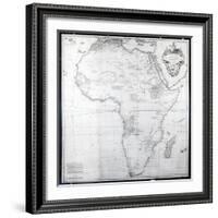 Map of Africa, Engraved by Guillaume Delahaye, 1749-French School-Framed Giclee Print