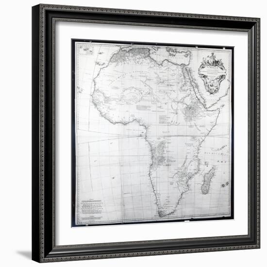 Map of Africa, Engraved by Guillaume Delahaye, 1749-French School-Framed Giclee Print