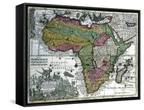 Map of Africa, from 'Atlas Minor', Published in Augsburg, First Half of Eighteenth Century-Georg Matthäus Seutter-Framed Stretched Canvas