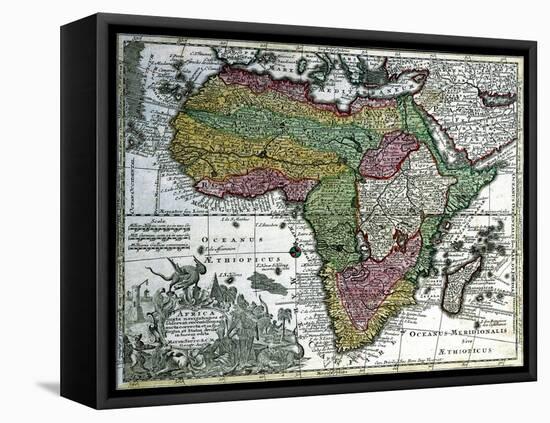 Map of Africa, from 'Atlas Minor', Published in Augsburg, First Half of Eighteenth Century-Georg Matthäus Seutter-Framed Stretched Canvas