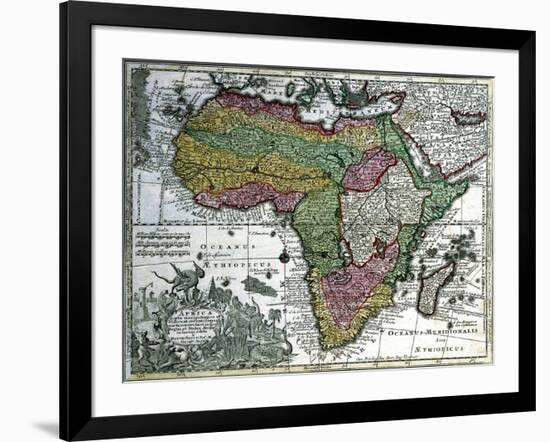 Map of Africa, from 'Atlas Minor', Published in Augsburg, First Half of Eighteenth Century-Georg Matthäus Seutter-Framed Giclee Print