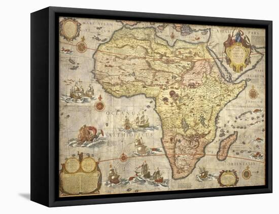 Map of Africa in 1686-Joan Blaeu-Framed Stretched Canvas