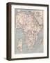 Map of Africa in 1891 Showing Routes of Explorers, 1906-null-Framed Giclee Print