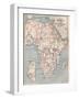 Map of Africa in 1891 Showing Routes of Explorers, 1906-null-Framed Giclee Print