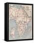 Map of Africa in 1891 Showing Routes of Explorers, 1906-null-Framed Stretched Canvas