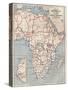Map of Africa in 1891 Showing Routes of Explorers, 1906-null-Stretched Canvas