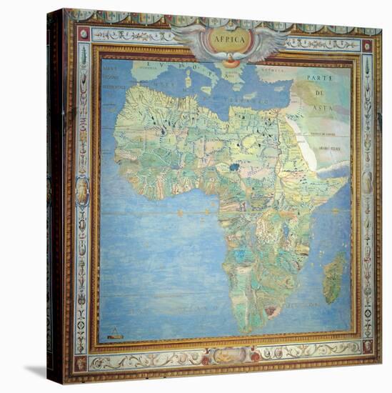 Map of Africa, in the Sala Del Mappamondo-Antonio Giovanni de Varese-Stretched Canvas