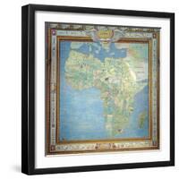 Map of Africa, in the Sala Del Mappamondo-Antonio Giovanni de Varese-Framed Giclee Print