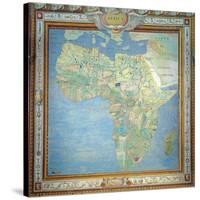 Map of Africa, in the Sala Del Mappamondo-Antonio Giovanni de Varese-Stretched Canvas