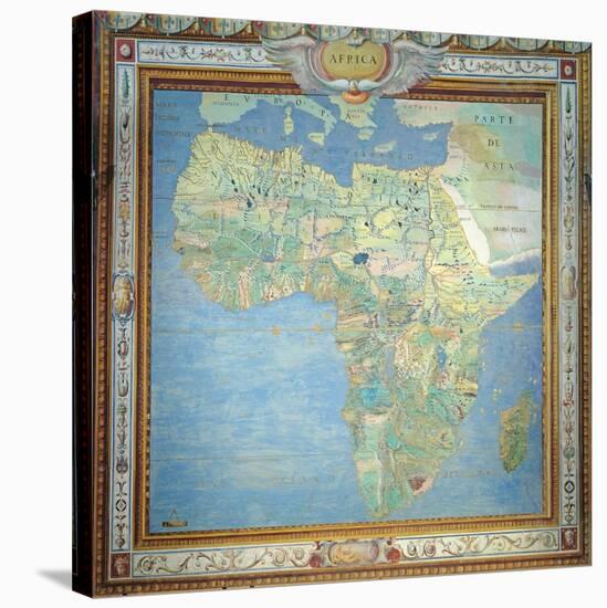 Map of Africa, in the Sala Del Mappamondo-Antonio Giovanni de Varese-Stretched Canvas