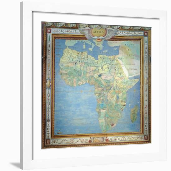 Map of Africa, in the Sala Del Mappamondo-Antonio Giovanni de Varese-Framed Giclee Print