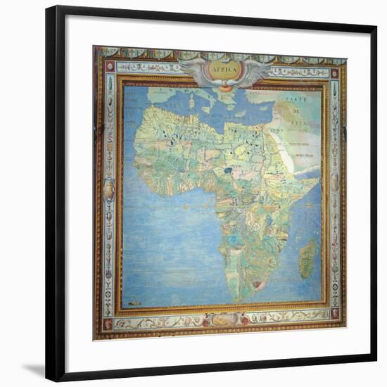 Map of Africa, in the Sala Del Mappamondo-Antonio Giovanni de Varese-Framed Giclee Print