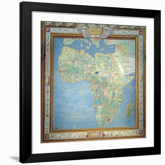 Map of Africa, in the Sala Del Mappamondo-Antonio Giovanni de Varese-Framed Giclee Print