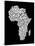 Map of Africa Map, Text Art-Michael Tompsett-Stretched Canvas