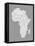 Map of Africa Map, Text Art-Michael Tompsett-Framed Stretched Canvas