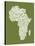 Map of Africa Map, Text Art-Michael Tompsett-Stretched Canvas