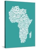 Map of Africa Map, Text Art-Michael Tompsett-Stretched Canvas