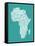 Map of Africa Map, Text Art-Michael Tompsett-Framed Stretched Canvas