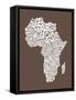 Map of Africa Map, Text Art-Michael Tompsett-Framed Stretched Canvas