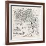 Map of Africa of the Time of Henry VII-null-Framed Giclee Print