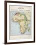 Map of Africa Which Illustrates the Travels of Livingstone Stanley and Cameron-null-Framed Photographic Print