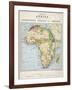 Map of Africa Which Illustrates the Travels of Livingstone Stanley and Cameron-null-Framed Photographic Print