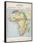 Map of Africa Which Illustrates the Travels of Livingstone Stanley and Cameron-null-Framed Stretched Canvas