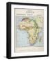 Map of Africa Which Illustrates the Travels of Livingstone Stanley and Cameron-null-Framed Photographic Print