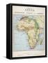 Map of Africa Which Illustrates the Travels of Livingstone Stanley and Cameron-null-Framed Stretched Canvas