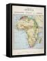 Map of Africa Which Illustrates the Travels of Livingstone Stanley and Cameron-null-Framed Stretched Canvas