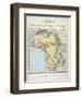 Map of Africa Which Illustrates the Travels of Livingstone Stanley and Cameron-null-Framed Art Print