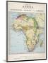 Map of Africa Which Illustrates the Travels of Livingstone Stanley and Cameron-null-Mounted Art Print