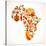 Map Of Africa With Icons-Marish-Stretched Canvas