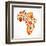 Map Of Africa With Icons-Marish-Framed Art Print