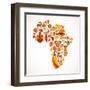 Map Of Africa With Icons-Marish-Framed Art Print