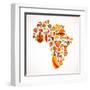 Map Of Africa With Icons-Marish-Framed Art Print