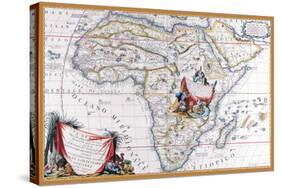 Map of Africa-Vincenzo Coronelli-Stretched Canvas