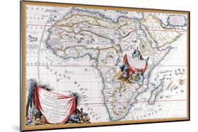 Map of Africa-Vincenzo Coronelli-Mounted Art Print