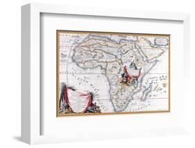 Map of Africa-Vincenzo Coronelli-Framed Art Print