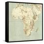 Map of Africa-Mikkel Juul-Framed Stretched Canvas