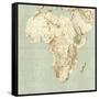 Map of Africa-Mikkel Juul-Framed Stretched Canvas