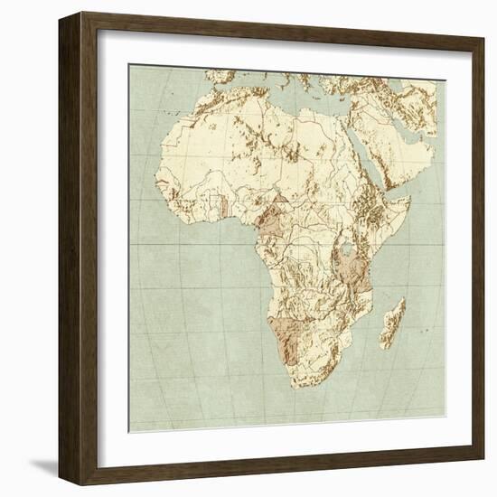 Map of Africa-Mikkel Juul-Framed Premium Photographic Print